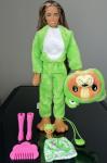 Mattel - Barbie - Cutie Reveal - Barbie - Wave 6: Costume - Puppy in Green Frog Costume